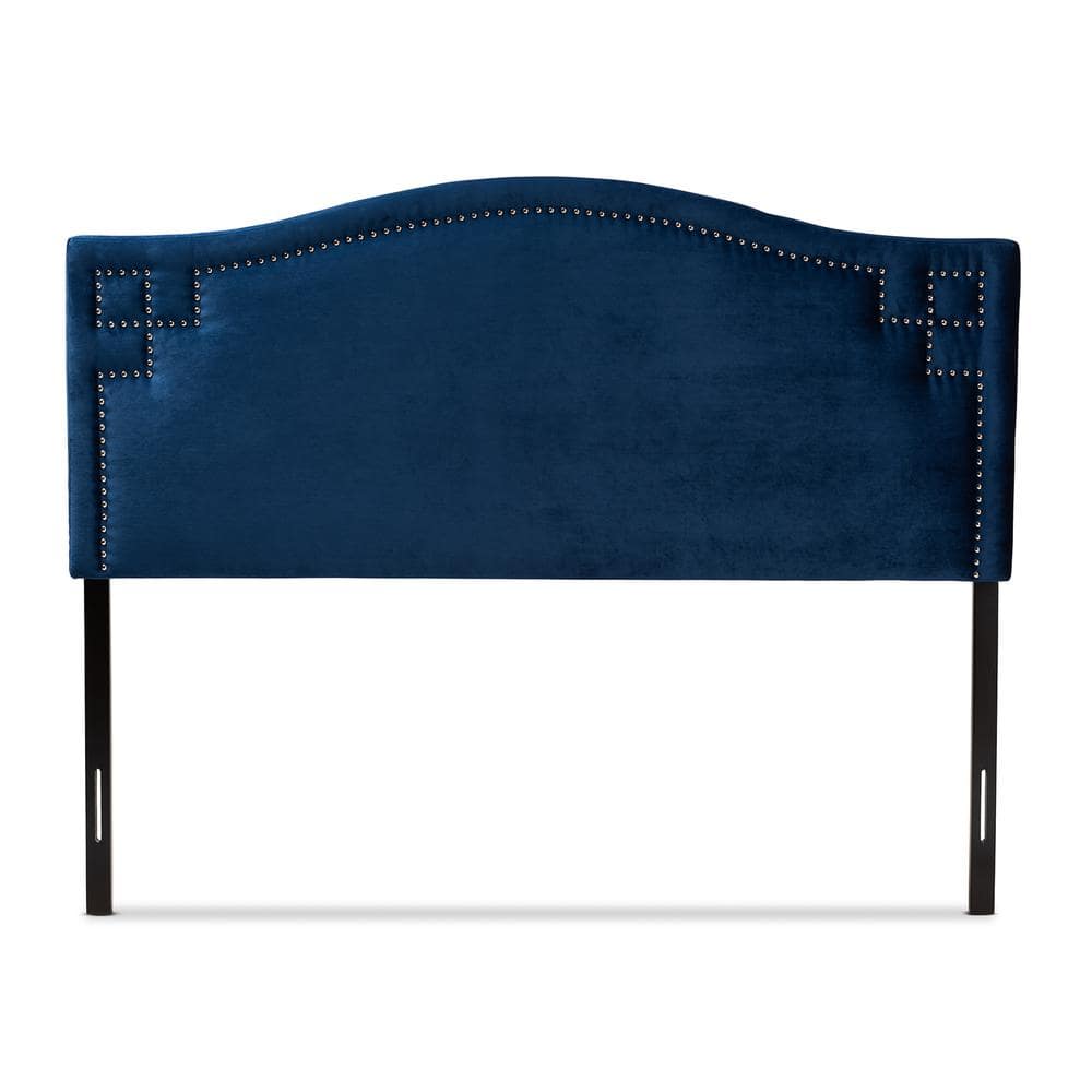 Baxton Studio Aubrey Royal Blue King Headboard 154 9316 HD The