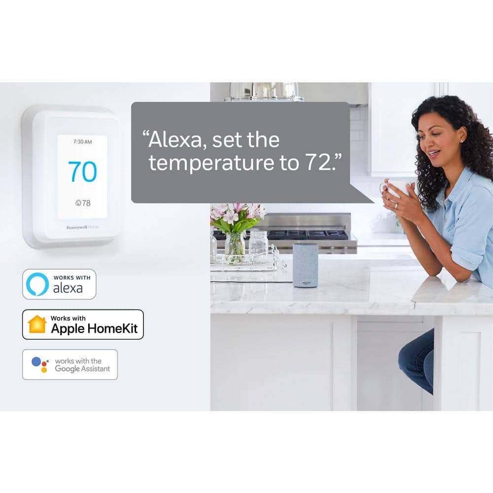 Honeywell White Smart Programmable Touchscreen Wi-Fi Thermostat