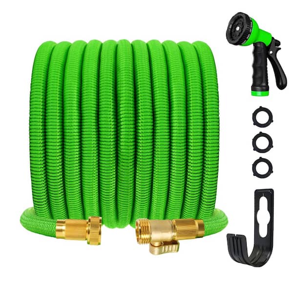 Expandable Garden Hose Set-3/4 in. Dia. x 100 ft. Light-Duty Water Hose with 10-Pattern Spray Nozzle