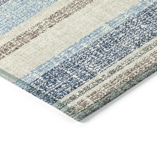 Chantille Machine Washable Indoor/Outdoor Abstract ACN2122 Navy 5 ft. x 7 ft. 6 in. Area Rug