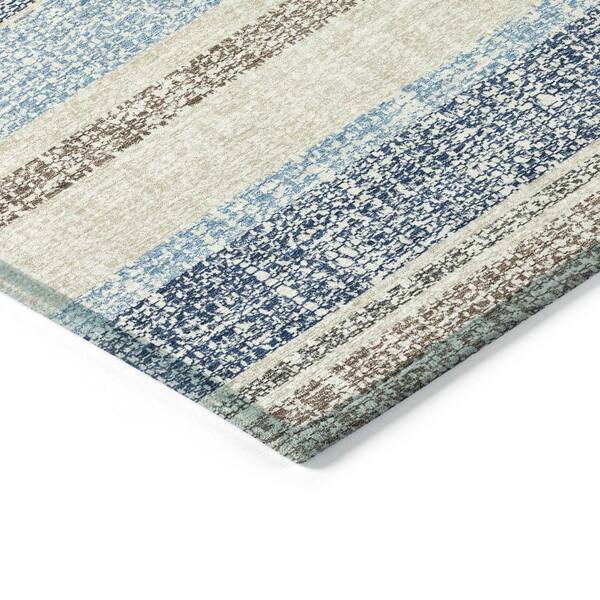 Chantille Machine Washable Indoor/Outdoor Abstract ACN2122 Navy 9 ft. x 12 ft. Area Rug