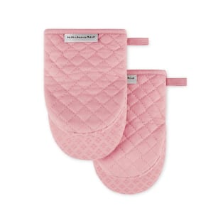 Asteroid Silicone Grip Rose Pink Mini Oven Mitt Set (2-Pack)