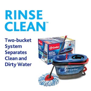 EasyWring RinseClean Spin Mop with 2-Tank Bucket System