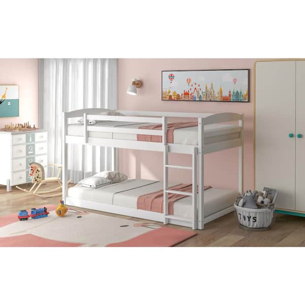 Aisword Twin Over Floor Bunk Bed, Bunk Bed Shelf Argos Uk