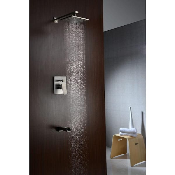 Mezzo Series 1-Handle 1-Spray Tub and Shower Faucet in Brushed Nickel (Valve Included) Mezzo Series 1-Handle 1-Spray Tub and Shower Faucet in Brushed Nickel (Valve Included)