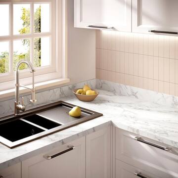 6 ft. L x 1-1/2 in . T Configurable Laminate Countertop in Matte Marmo Eracle with Square Edge