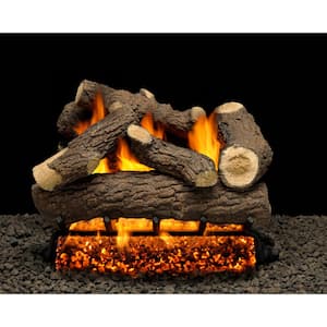 Cordoba 18 in. Vented Propane Gas Fireplace Logs, Complete Set with Manual Safety Pilot Kit