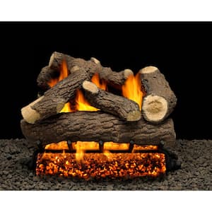 Cordoba 30 in. Vented Propane Gas Fireplace Logs Complete Set with Manual Safety Pilot Kit