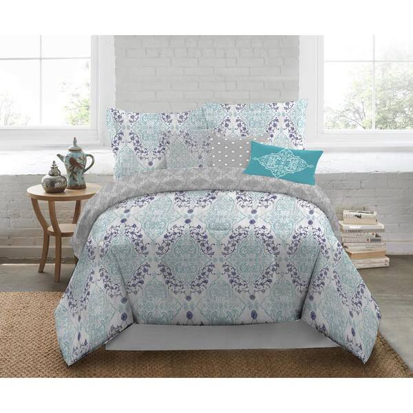 Nicole Miller Nicole 5-Piece Multicolored King Comforter Set