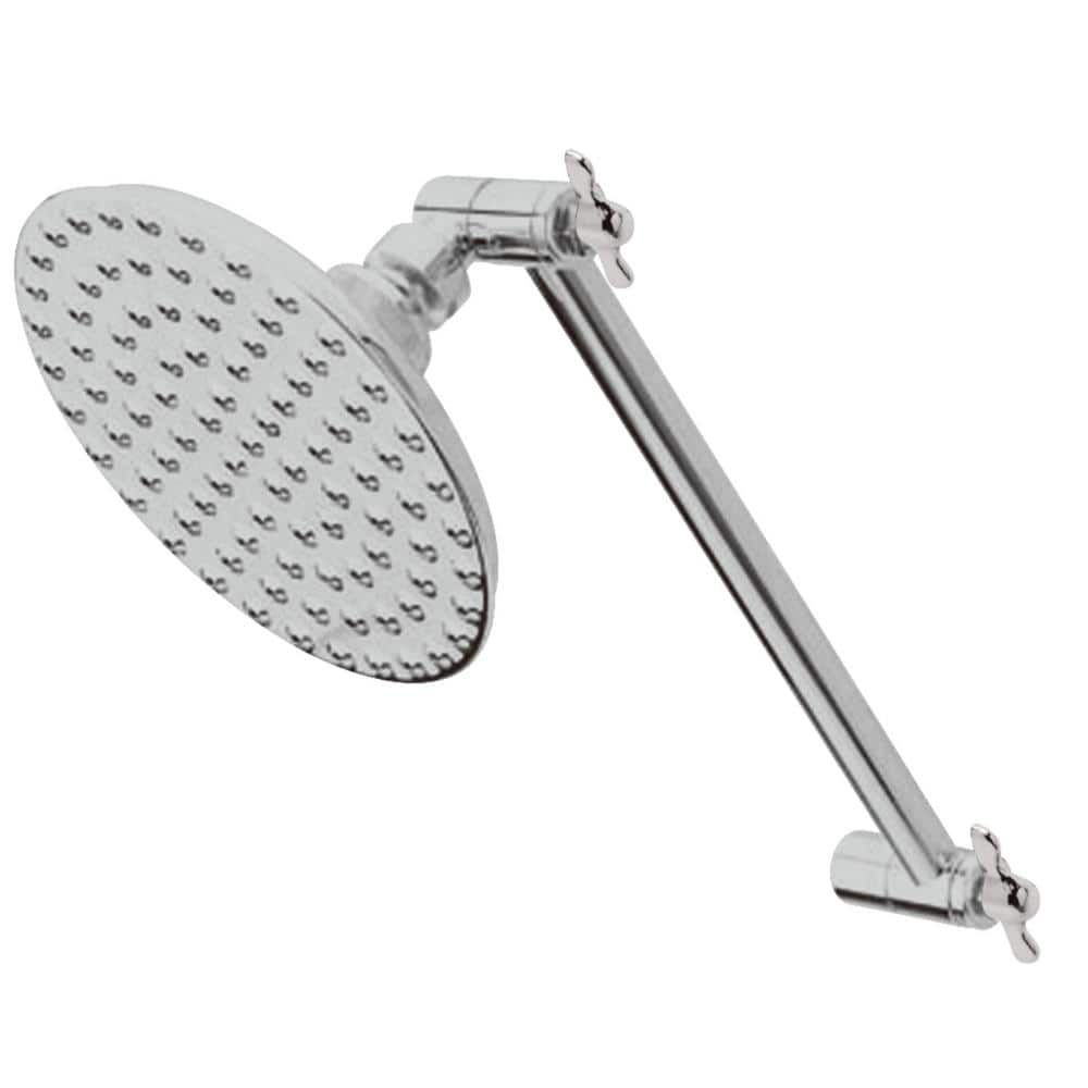 1-Spray 5.3 in. Single Wall Mount Fixed Rain Shower Head in Polished Chrome -  Kingston Brass, HK135K1