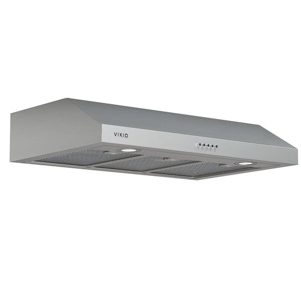 36 in. 580 CFM Ducted Under Cabinet Range Hood in Stainless Steel with Metal filters, Three fan speeds and LED light.