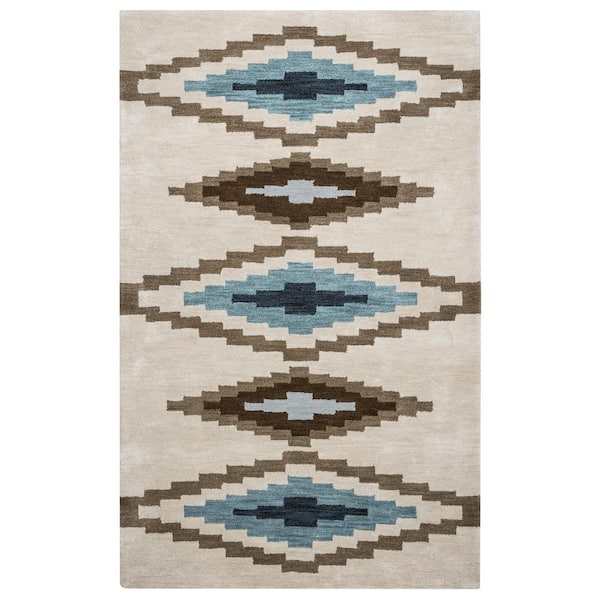 Unbranded Pueblo Multi-Colored 9 ft. x 12 ft. Native American Area Rug