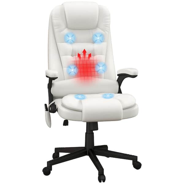 HOMCOM White Foam Massage Chair