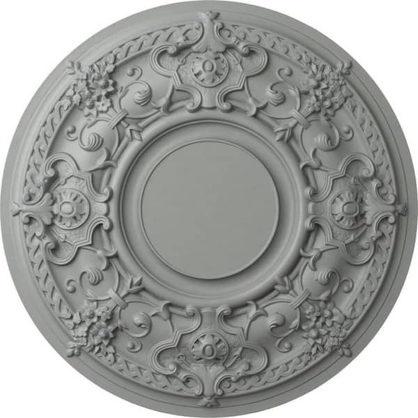 Ekena Millwork 32-3/4" x 2-1/2" Jackson Urethane Ceiling Medallion (Fits Canopies up to 13-1/2"), Primed White