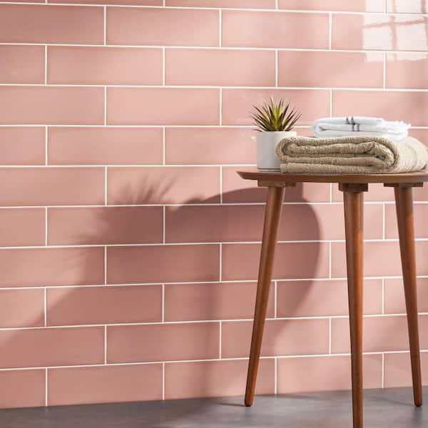 Ivy Hill Tile Remington Pink 3.93 in. x 11.81 in. Polished