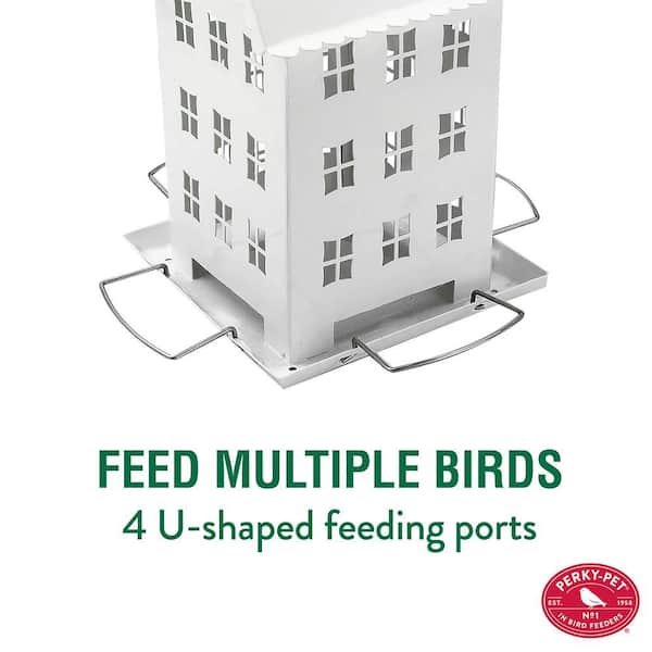 Perky-Pet Wild Bird 2.8 lb. Metal Bird Feeder 4 ports Perky-Pet Wild Bird 2.8 lb. Metal Bird Feeder 4 ports