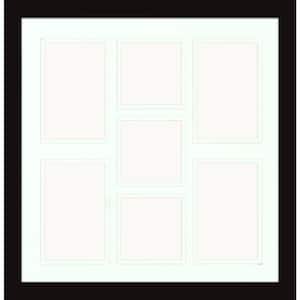 7-Opening Holds (4) 4 in. x 6 in. and (3) 4 in. x 4 in. Matted Black Photo Collage Frame (Set of 2)