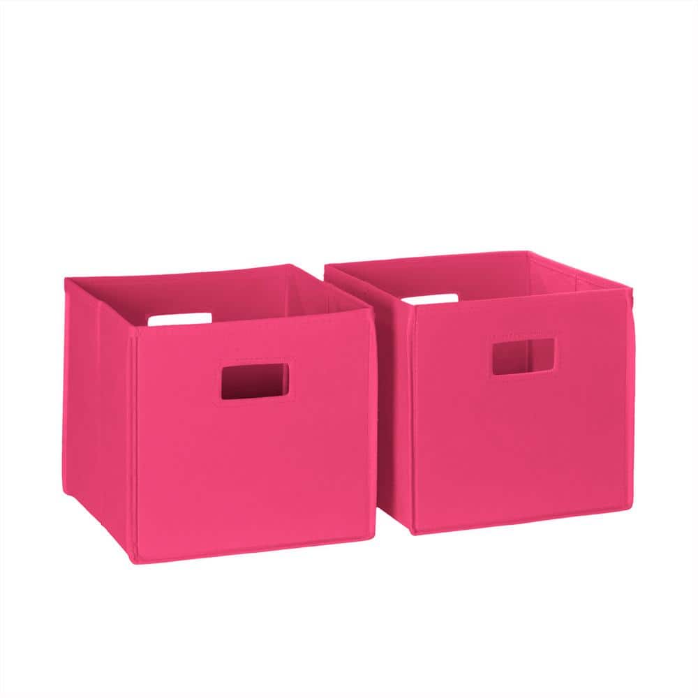 Set of 12) Collapsible Fabric Cubes, 11 Storage Bins - Pink, 10.5 x 11 -  Harris Teeter
