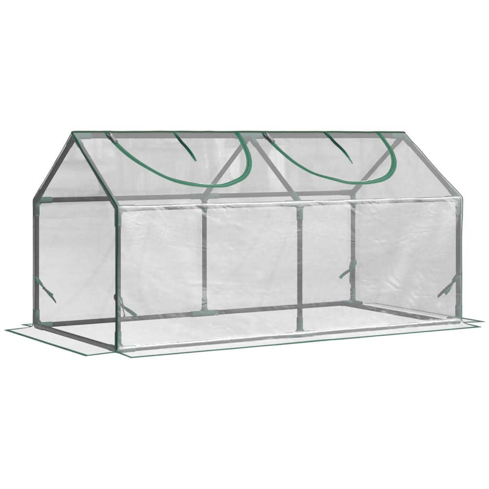23.5 in. W x 47.25 in. D x 23.5 in. H Portable Mini Greenhouse, with PVC Co