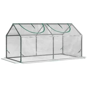 23.5 in. W x 47.25 in. D x 23.5 in. H Portable Mini Greenhouse, with PVC Cover, Roll-Up Zippered Windows