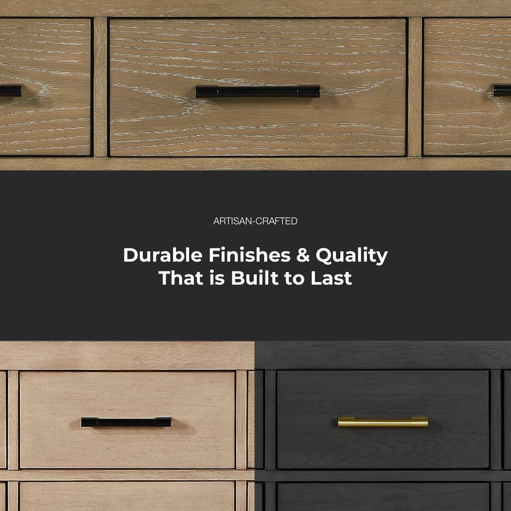 Bailey 42" Matte Black Wood Vanity with White Quartz Top