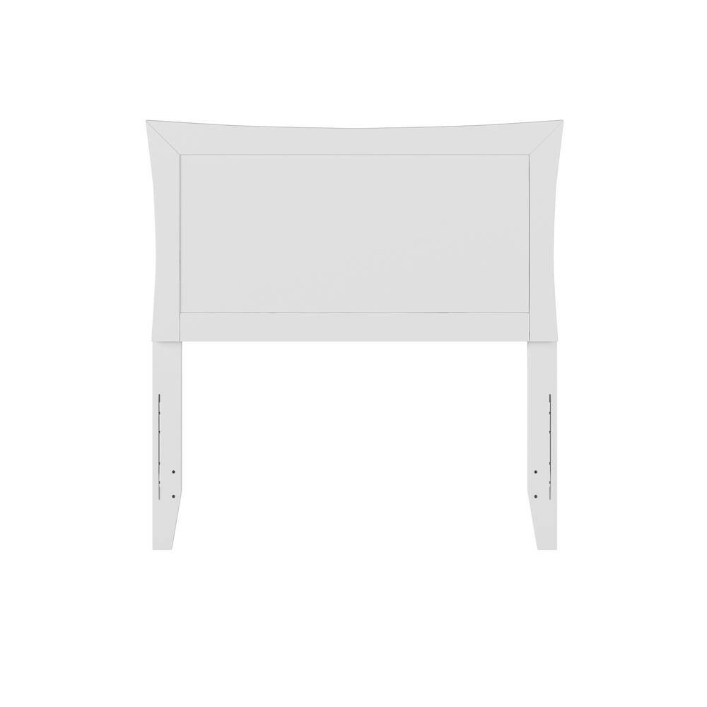 Metro Twin White Wood Headboard with Curved Design