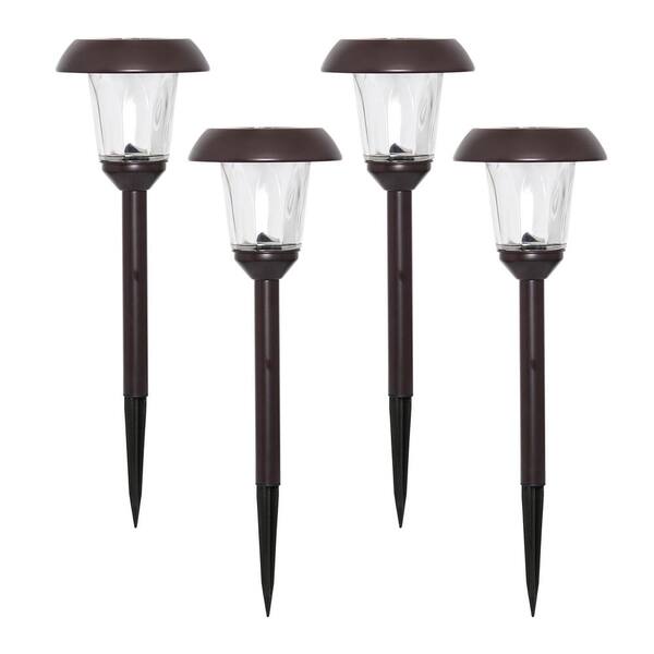 Westinghouse Solar Bronze Outdoor Integrated LED Landscape Path Light (4-Pack)