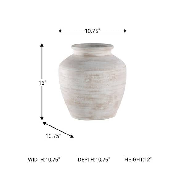 Signature DESIGN BY ASHLEY Meadie 12 in. H White Terra Cotta Pot