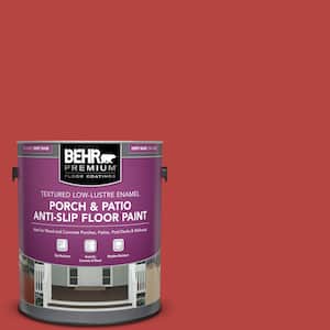 1 gal. #OSHA-5 OSHA SAFETY RED Textured Low-Lustre Enamel Interior/Exterior Porch and Patio Anti-Slip Floor Paint