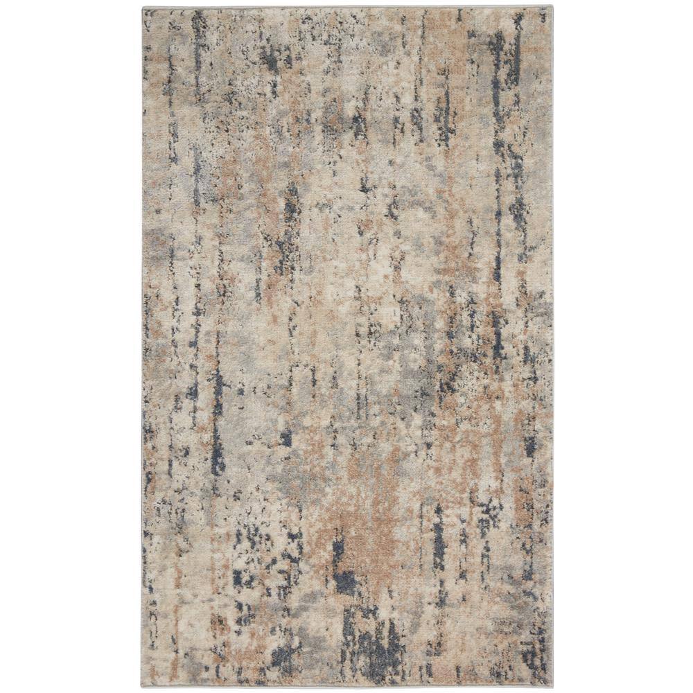 Nourison Concerto Beige/Grey 3 ft. x 5 ft. Abstract Contemporary