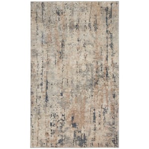 Concerto Beige/Grey 3 ft. x 5 ft. Abstract Contemporary Kitchen Area Rug