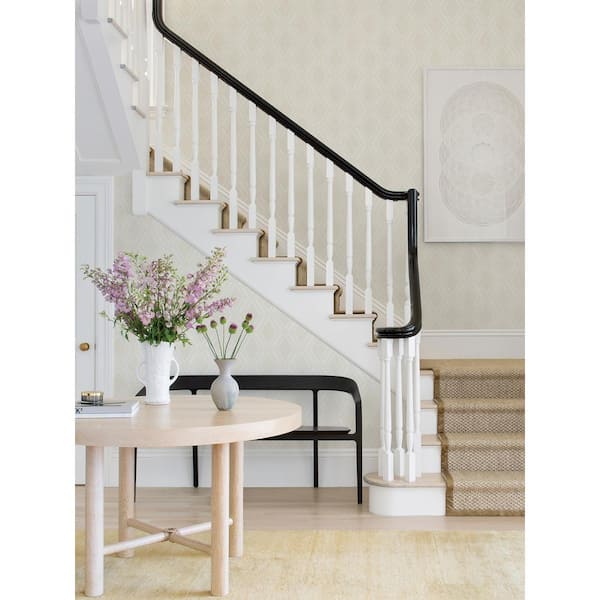 Mersenne Taupe Geometric Vinyl Wallpaper Roll