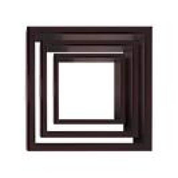 Sleek Black Floating Cube Wall Shelves, Set of 3