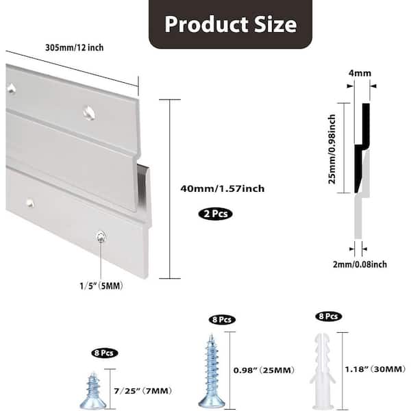 Adrinfly White Aluminum Z Hanger Interlocking Wall Mounting