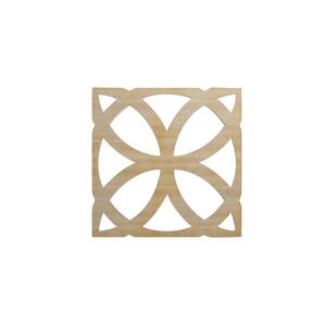 23-3/8 in. x 23-3/8 in. x 1/4 in. Hickory Large Daventry Decorative Fretwork Wood Wall Panels (50-Pack)