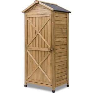 2.1 ft. W x 1.5 ft. D Wood Storage Shed Tool Organizer with Workstation and Lockable Door Coverage Area (3.15 sq. ft.)