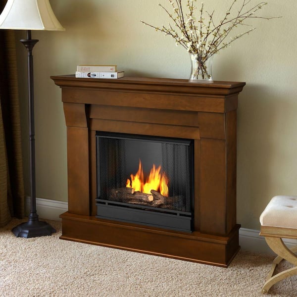 Real Flame Chateau 41 in. Ventless Gel Fuel Fireplace in Espresso