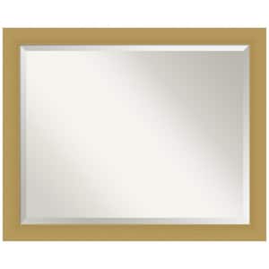 Grace 31.5 in. x 25.5 in. Modern Rectangle Framed Brushed Gold Bathroom Vanity Mirror