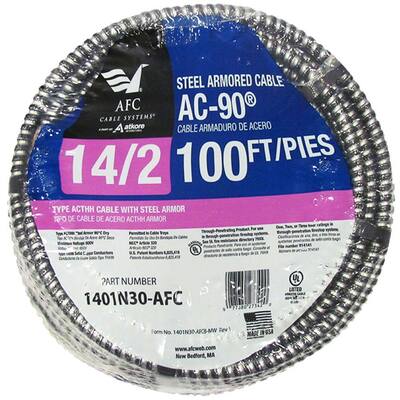 14/2 x 100 ft. BX/AC-90 Armored Electrical Cable