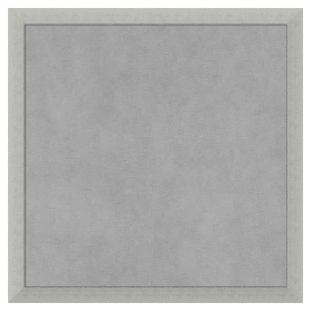Silver Leaf 18x18 Grey Wood Framed Magnetic Board
