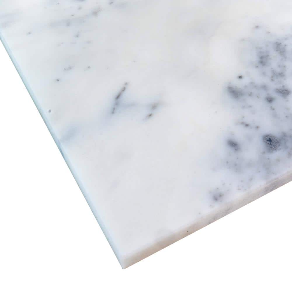 White Polished Marble 12" x 24" Large Format Tile