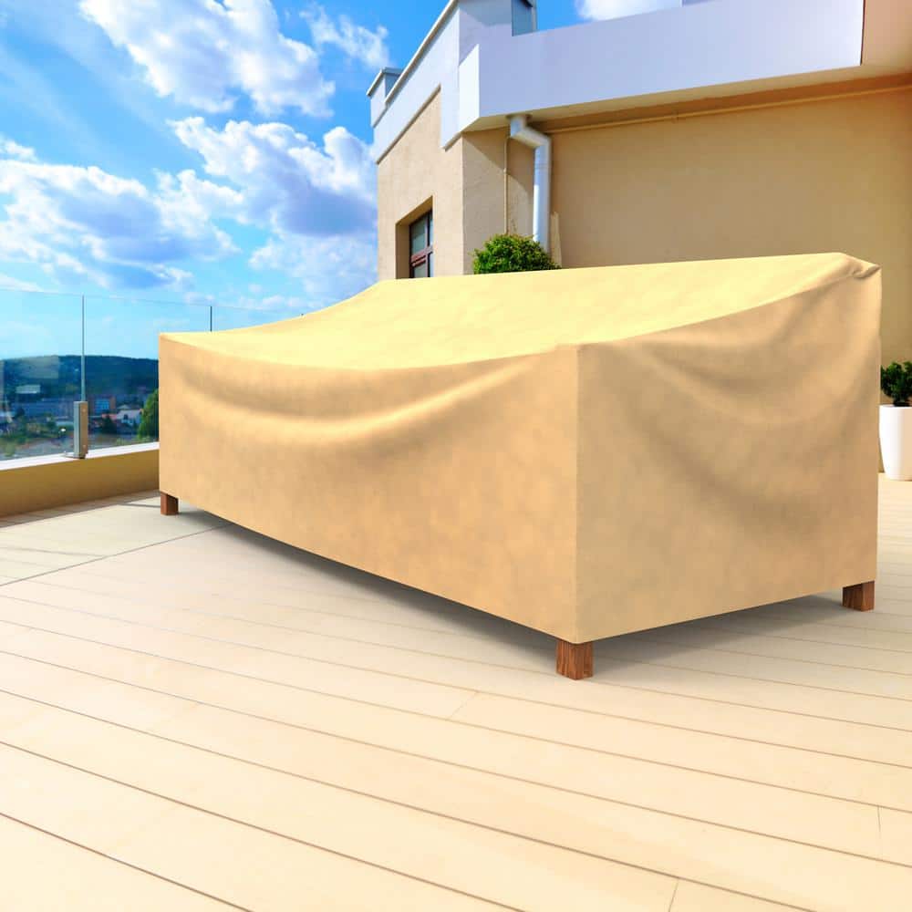 Extra Large Tan Waterproof Patio Loveseat Cover