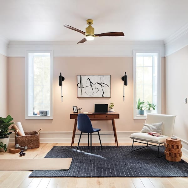 KICHLER Trentino 1-Light Black Bedroom Indoor Wall Sconce Light