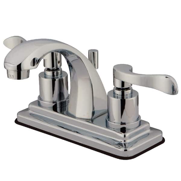 Kingston Brass NuWave 4 in. Centerset 2-Handle Bathroom Faucet in Chrome