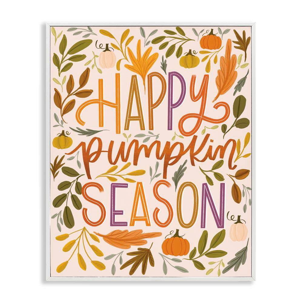 Happy Pumpkin Season by Isabela Schielke White Framed Nature Giclee Art Print 30 in. x 24 in. price history on PriceWatchPro
