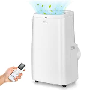 9,000 BTU Portable Air Conditioner Cools 350 Sq. Ft. with Dehumidifier and Remote in White