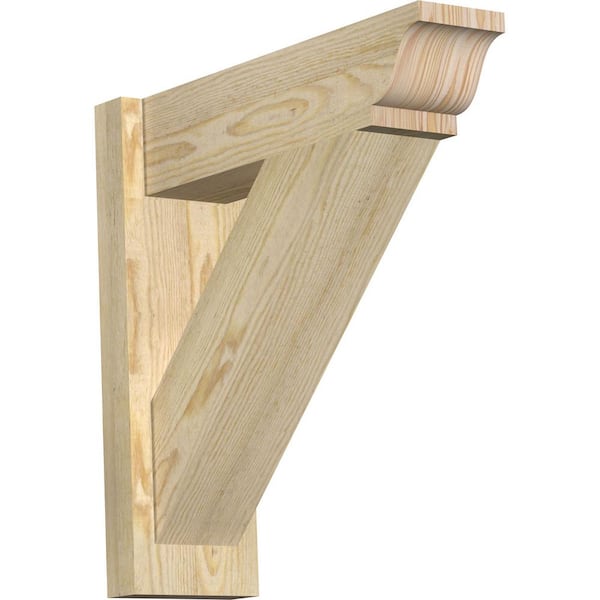 Ekena Millwork 6 in. x 20 in. x 20 in. Douglas Fir Traditional Rough Sawn Outlooker