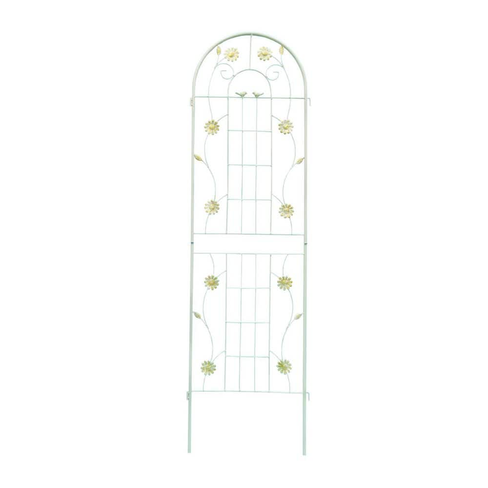 2 Pack Metal Garden Trellis 71 in. x 20 in. Rustproof Climbing Plant Support Arbors White price history on PriceWatchPro
