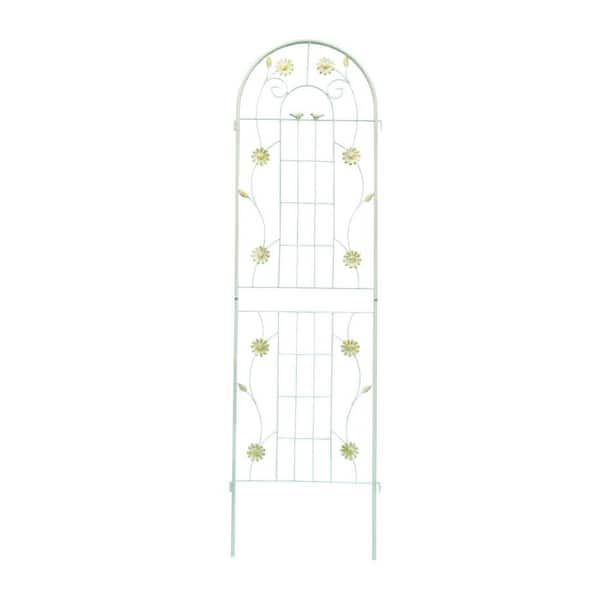 2 Pack Metal Garden Trellis 71 in. x 20 in. Rustproof Climbing Plant Support Arbors White