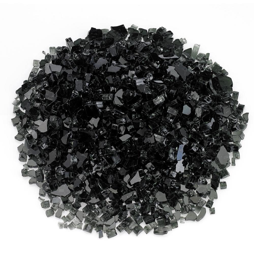 1/4 in. Black Fire Glass 10 lbs. Bag